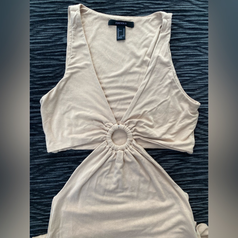 Forever 21 Nude Cutout Dress - Size Medium
